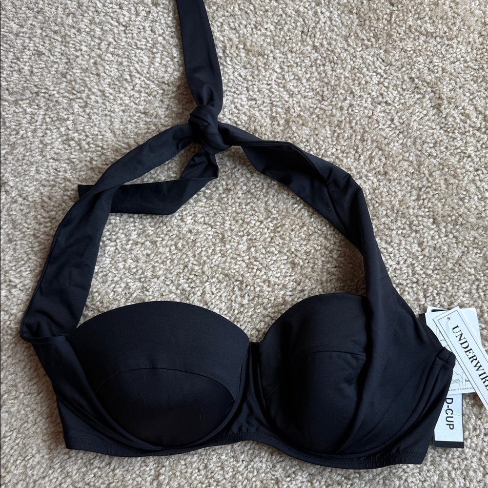 La Blanca black bikini top swim hater multiple ways underwire size 36D